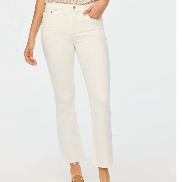 J. Crew Factory Denim - J.Crew Factory Petite Mid Rise Flare Crop‎ Jean Signature Stretch NWT 30 Petite